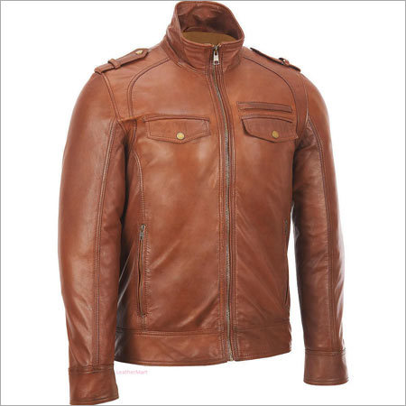 Brown Leather Motorcycle Jacket