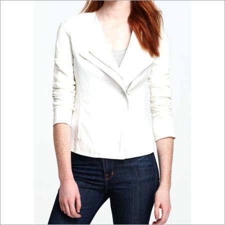 Ladies Tan Leather Jacket