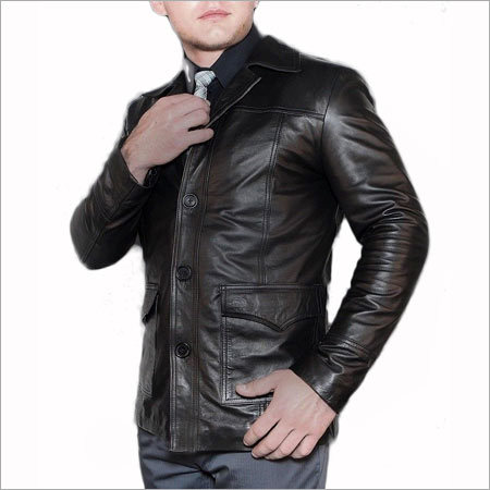 Black Leather Jackets - Genuine Leather, S-XXL, Black | Button Closure, Multiple Pockets, Classic Stylish Design