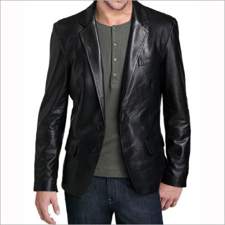 Mens Leather Blazer