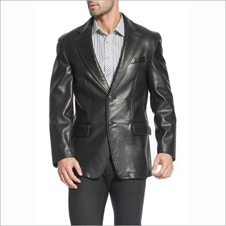 Mens Leather Blazer