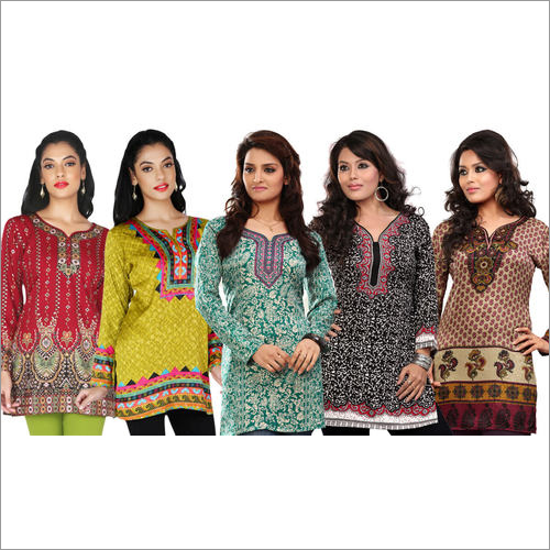 Multicolor Printed Short Kurtis