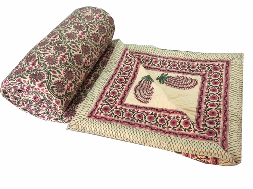 Multi Colour Double Bed Quilt