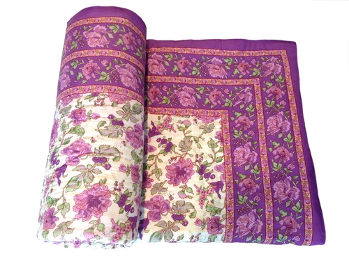 Pink Printed Single Bed Quilt