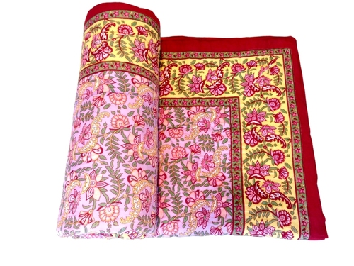 Printed Cotton Single Bed Quilt