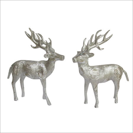 Sculpture Metal Deer Set