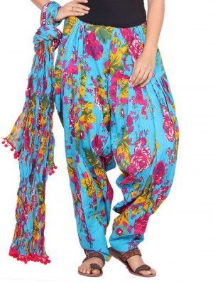 Floral Print Patiala Salwar
