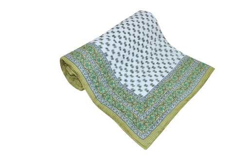 Light Green Single Bed Quilt