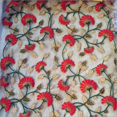 embroidery work on net