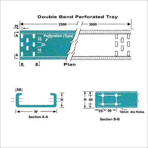 Double Bend Perforated Cable Tray Double Bend Perforated Cable Tray