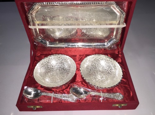 Brass Silver Plated Bowl Set