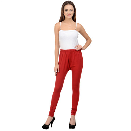 Maroon Cotton Lycra Leggings