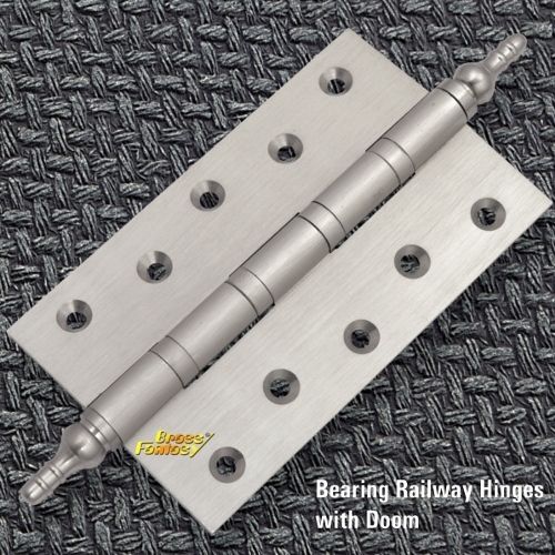 Bearing Railway Hinges With Doom - Brass, 3x2x2mm to 12x3.5x5mm | Silver Polish Finish, Small to Large Sizes, Durable Design