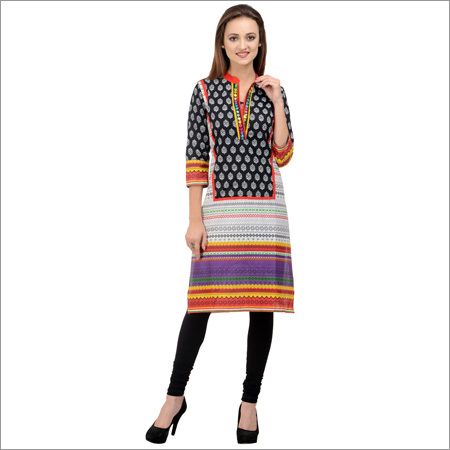 Plain Printed Cotton Kurti