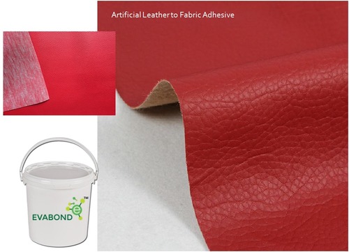 Artificial leather to fabric adhesive