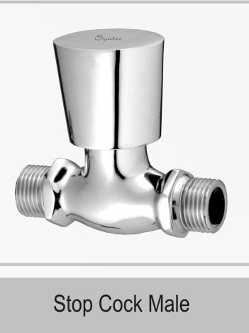 Stop Cock Male - Brass, 1/2 Inch, 50x30x20 mm, Chrome Finish | Easy Installation, Corrosion Resistant, Precise Shut-Off