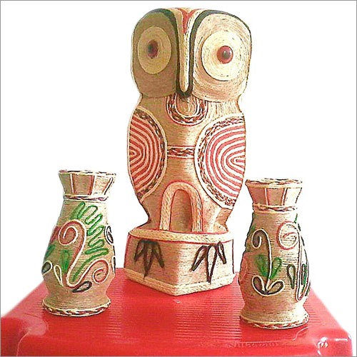 Jute Showpieces - Jute, 12x6x4 Inches, Beige | Eco-friendly, Handcrafted, Unique Design, Decorative, Durable, Collectible