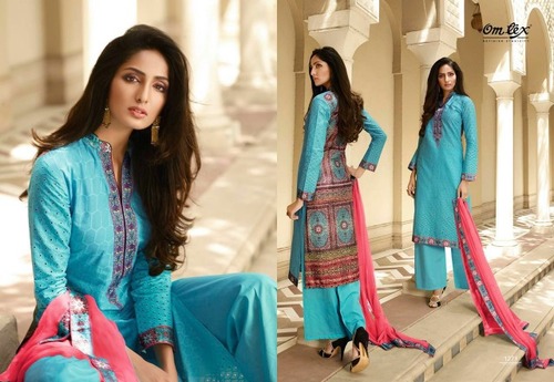 Omtex rare pure cotton chinkari work suit
