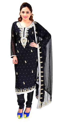 Georgette Beaded Work Salwar Suit