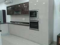 Designer Modular Kitchen - Wooden Marble Countertop, Easy To Clean & Durable Accessories Including Drawers And Corner Basket