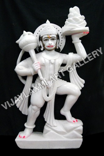 White Marble Hanuman Statue