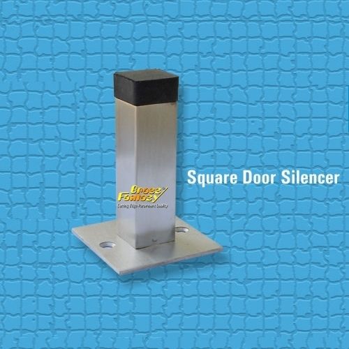 Silver Brass Square Door Silencer