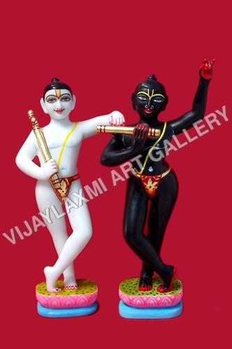 Marble Krishan Balram Statue