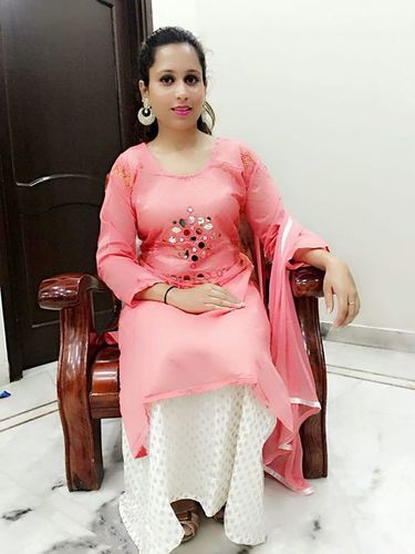 Chanderi Mirror Work Stitch Dress