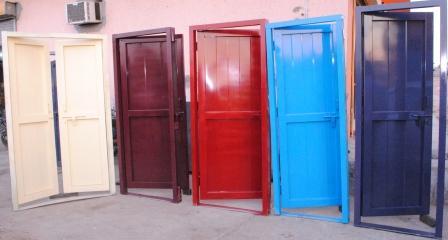 Colorful Metal Door Application: Kitchen