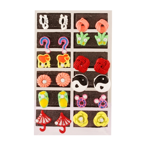 Multi-Colour Enamel Women Stud Earring