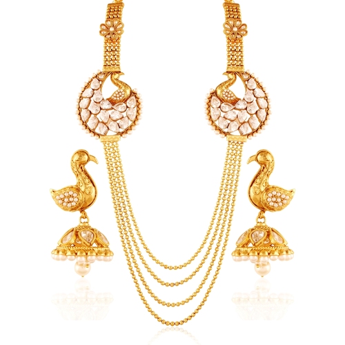 Dancing Peacock Necklace Set