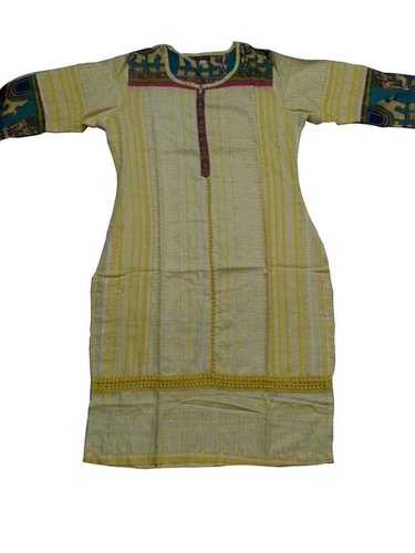 Yellow Cotton Kurtis - Cotton, Daily Wear, Yellow Color | Washable, Suitable for Girls, Ideal for Summer & Winter Seasons