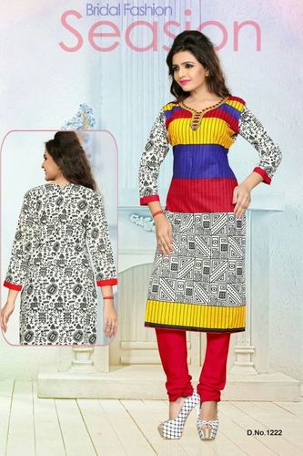 Ladies Printed Cotton Kurti - Cotton, Daily Wear, Suitable for Girls, Quick Dry, Washable, Perfect for Summer and Winter Seasons