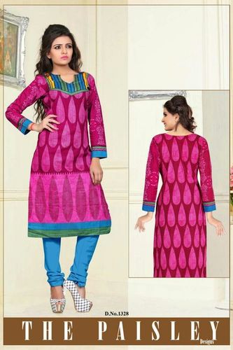 Printed Cotton Kurtis - Sizes S, M, L, XL | Quick Dry, Washable, Perfect for Summer and Winter Daily Wear