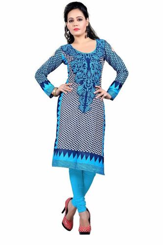 Printed Cotton Kurtis - Long Sleeve, Sizes S/M/L | Quick Dry, Washable Daily Wear for Girls