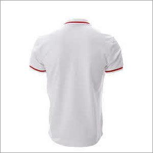 White T-Shirt With Red Line