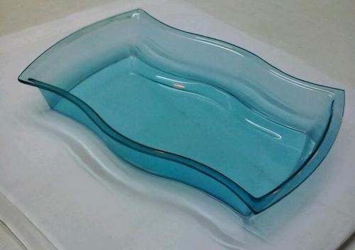 Opaque Blue Fruit Serving Bowl