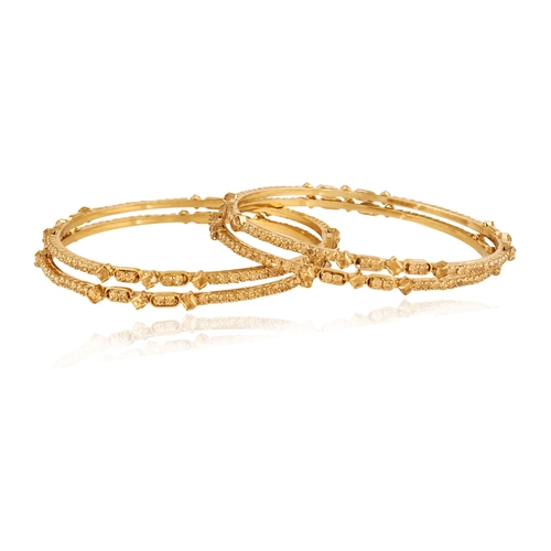 Gold Plated Brown Stone Bangles