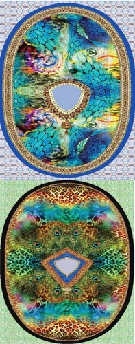 Designer Kaftan - Silk, 50x60 Inches, Blue | Elegant Peacock Design, Soft Fabric, Comfortable Fit