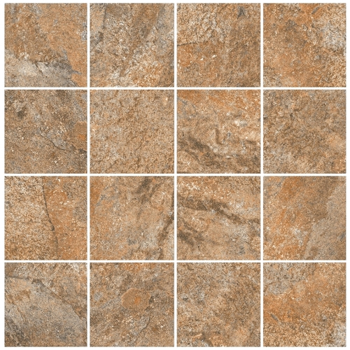 Ceramic Designer Checkered Floor Tiles - Ceramic 300x300 mm Brown, Abrasion Resistant, Water Resistant, Smooth Glazing, Mohs Hardness >6