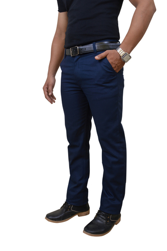 Blue Cotton Trouser