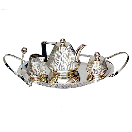 Silver Designer Tea Set