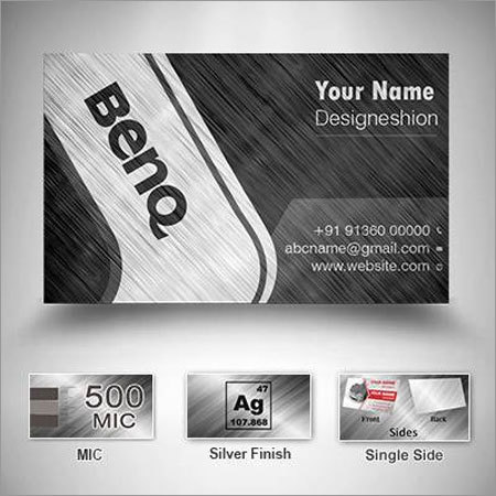 Glossy Silver Visiting Cards