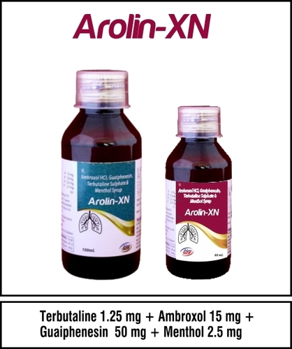 Ambroxol + Terbutaline 1.25 mg. Guaiphenesin + Menthol
