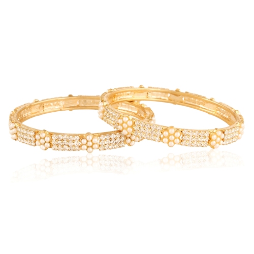 White Pearl Bangle Set