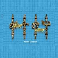 Brass Animal Jhula Chain - Standard Size, Golden Color, Chrome Polish Finish | Durable Brass Material, Mount Type Included