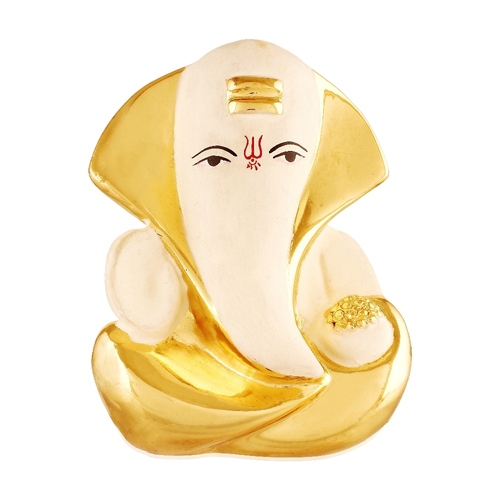 Small Gnesha Gold,Silver Idol Size (6*9*12) Size: 6*9*12
