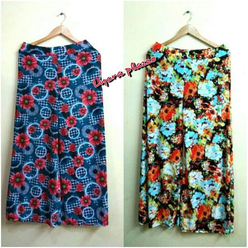 Printed Lycra Plazzo - Ethnic Printed Design, Washable for Summer and Winter Wear