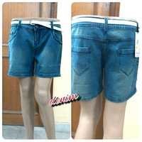 Womens Denim Short - Denim Material | Zipper Closure, Plain Pattern, Designed For Girls