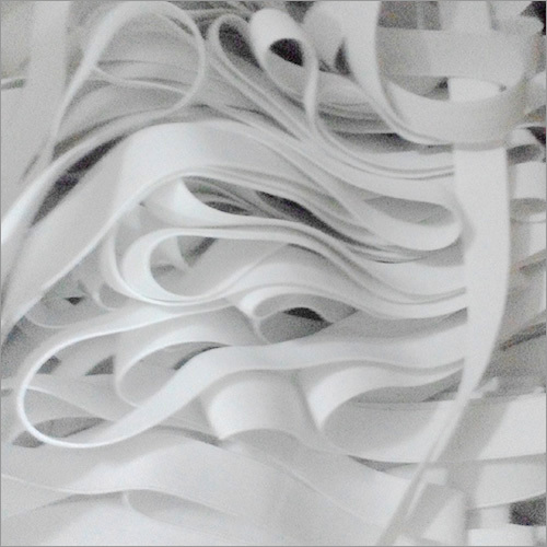 Knitted Elastic Tape - Cotton, 10-30 M Length, 0-40 mm Width, White Color | Tear Resistant, High Tensile Strength, Elegant Design